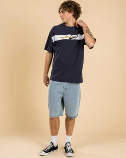 Quiksilver Tilt Panel Knit T-Shirt Black Wave