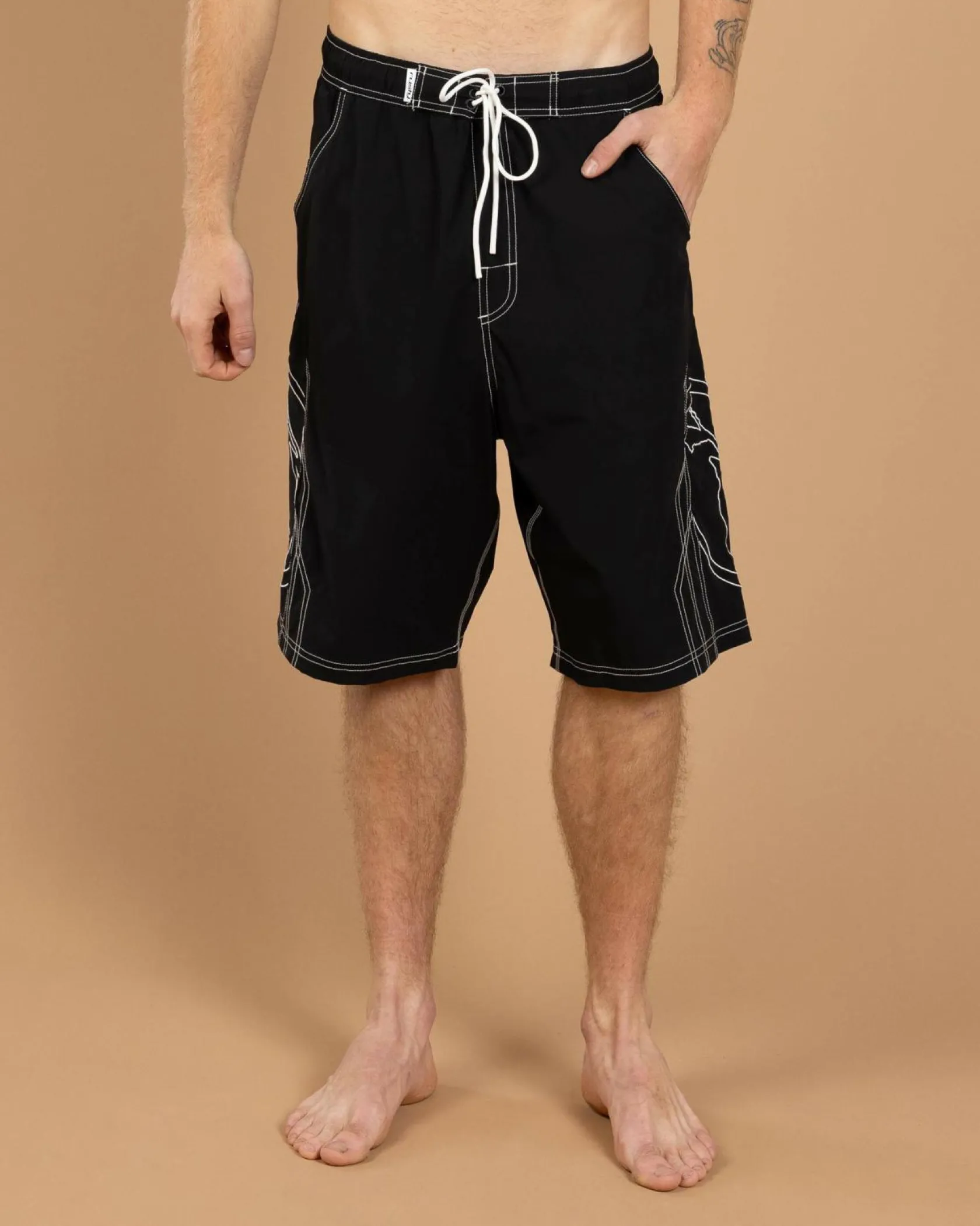 Rusty Tombstone Hybrid Waist Board Shorts Black Best