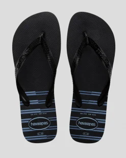 Havaianas Top Basic Thongs Black/black/blue Discount