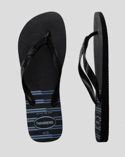 Havaianas Top Basic Thongs Black/black/blue Discount