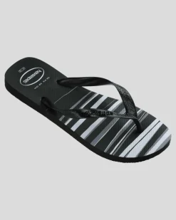 Havaianas Top Basic Thongs Black/black/black/white Clearance