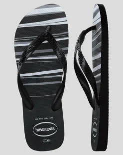 Havaianas Top Basic Thongs Black/black/black/white Clearance