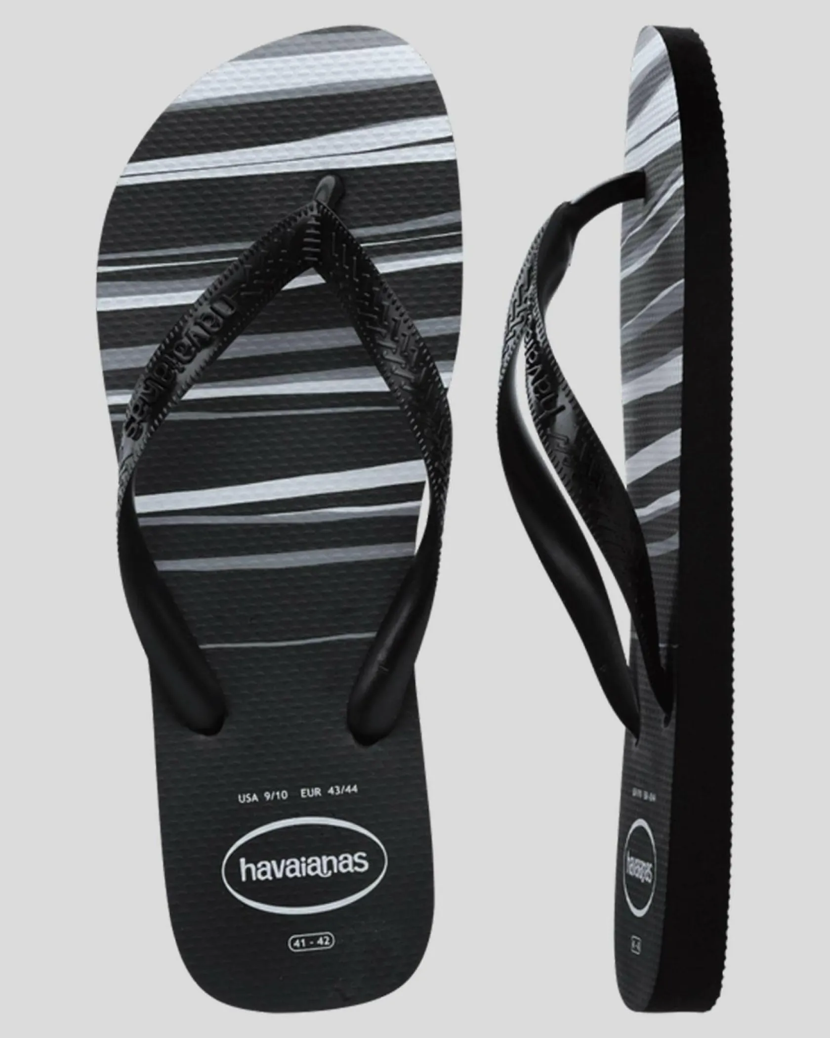 Havaianas Top Basic Thongs Black/black/black/white Clearance