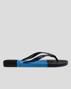 Havaianas Top Block Thongs Black/blue Best