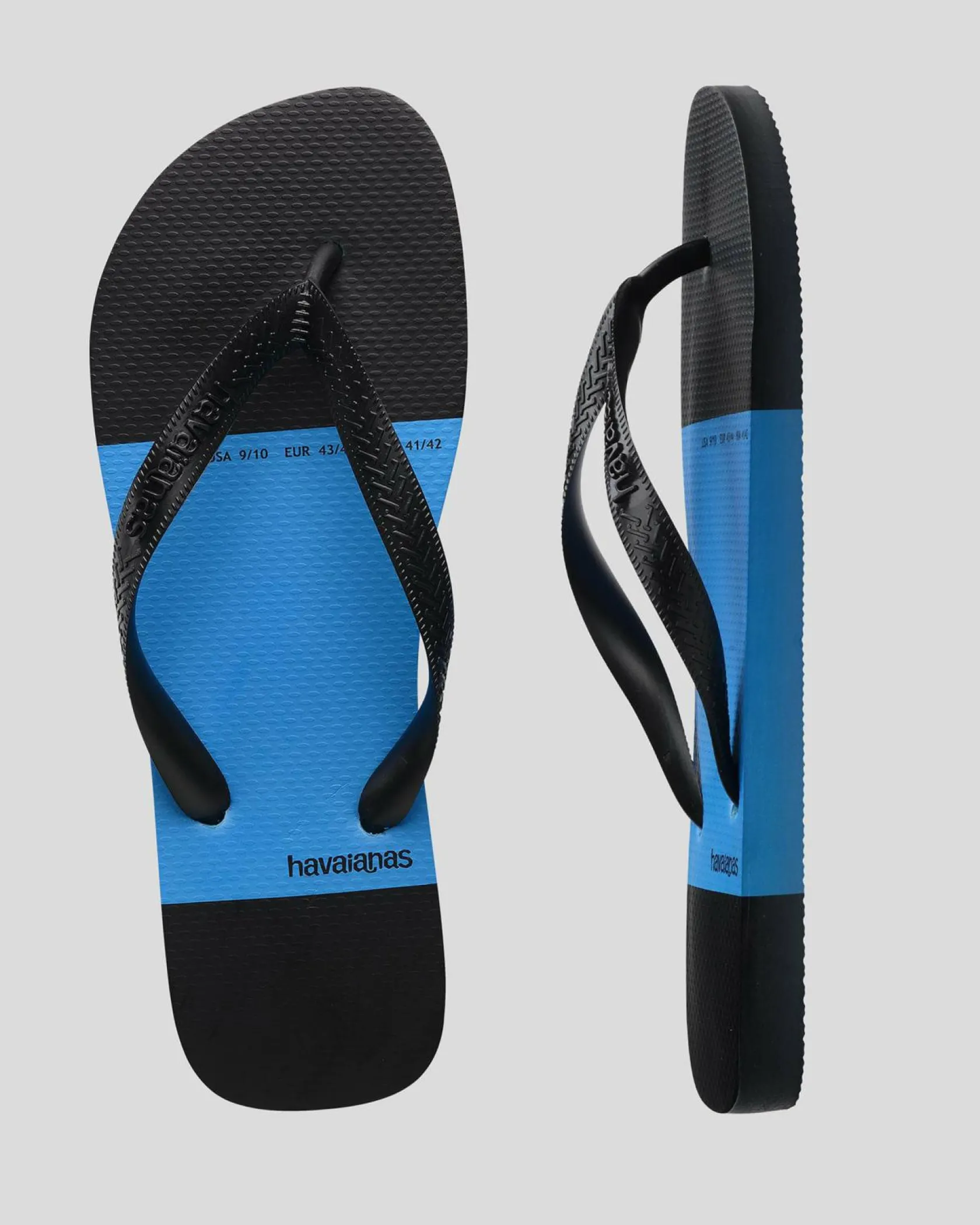 Havaianas Top Block Thongs Black/blue Best