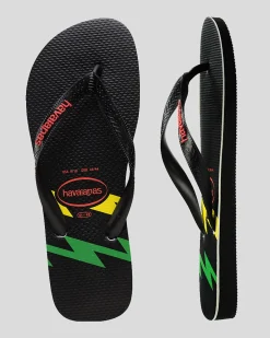 Havaianas Top Bolt Thongs Black/red Sale