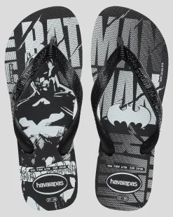 Havaianas Top DC Logomania Batman Thongs Black New