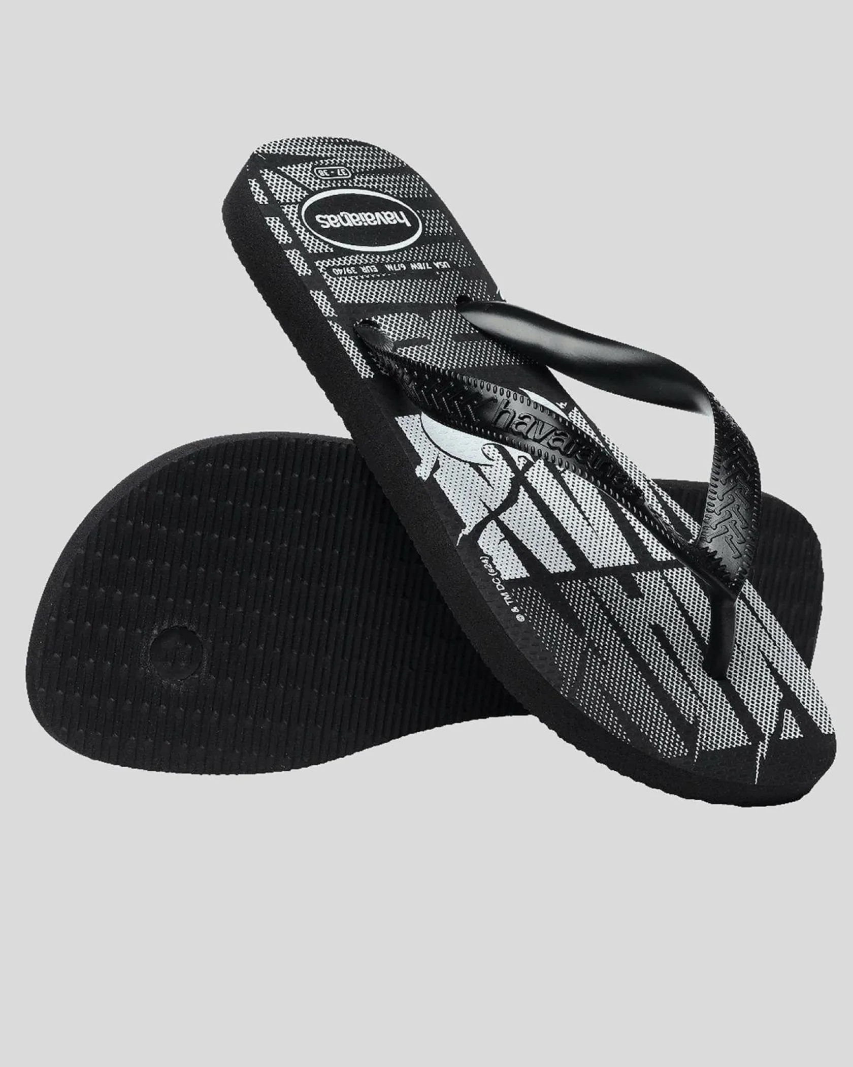 Havaianas Top DC Logomania Batman Thongs Black New