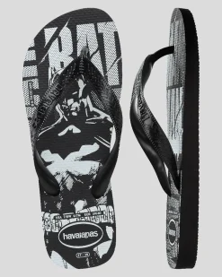 Havaianas Top DC Logomania Batman Thongs Black New