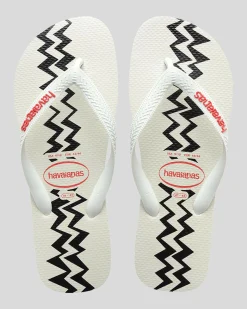 Havaianas Top Electric Thongs White/red Hot