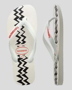 Havaianas Top Electric Thongs White/red Hot
