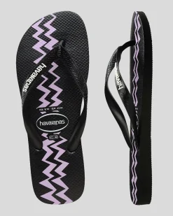 Havaianas Top Electric Thongs Black/purple Outlet