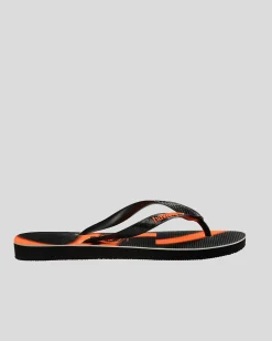 Havaianas Top Graf Thongs Black/orange Sale