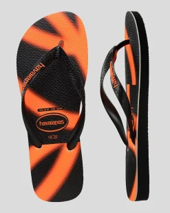 Havaianas Top Graf Thongs Black/orange Sale