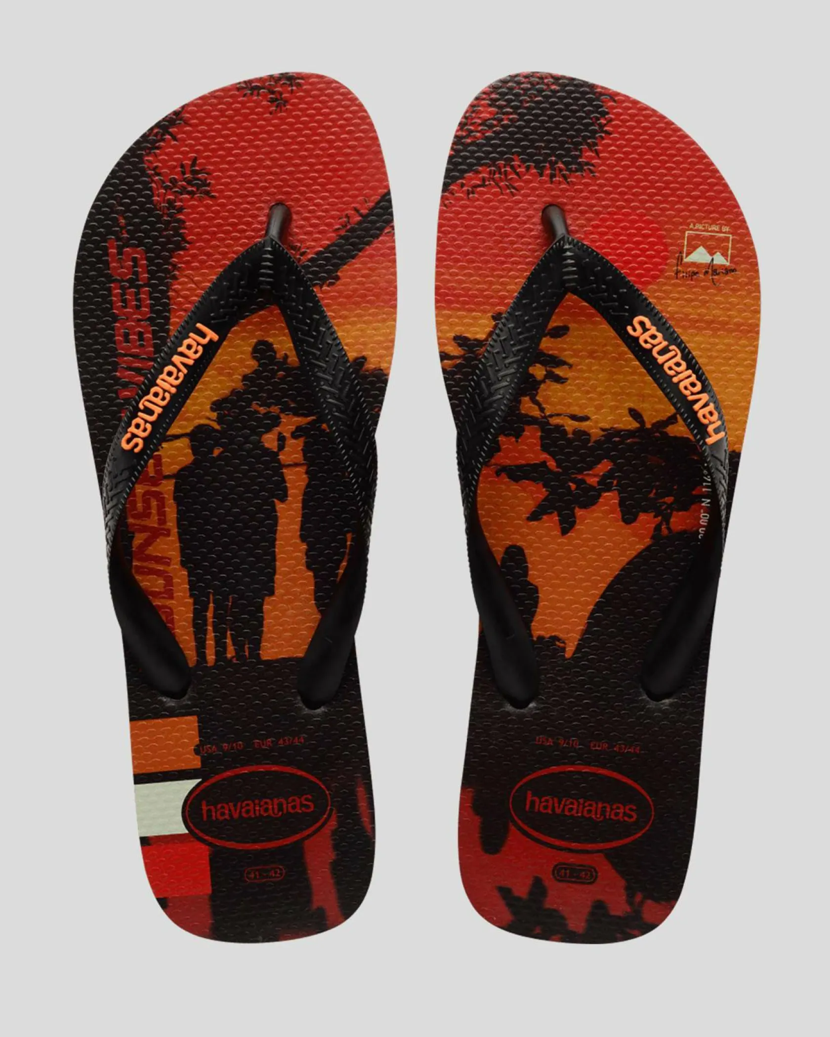 Havaianas Top Hype Thongs Black/orange Discount