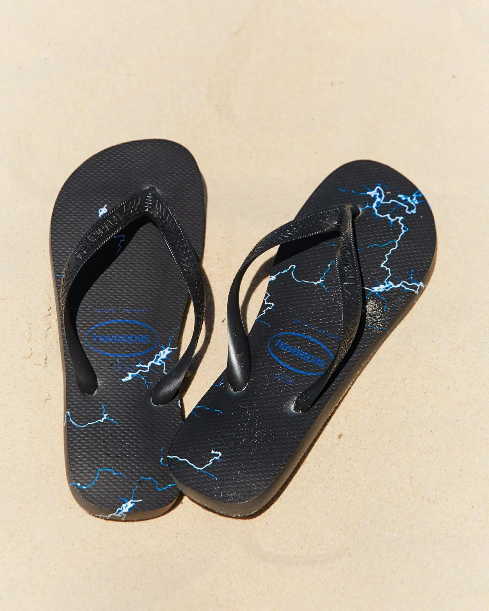 Havaianas Top Lightning Thongs Black/blue Outlet