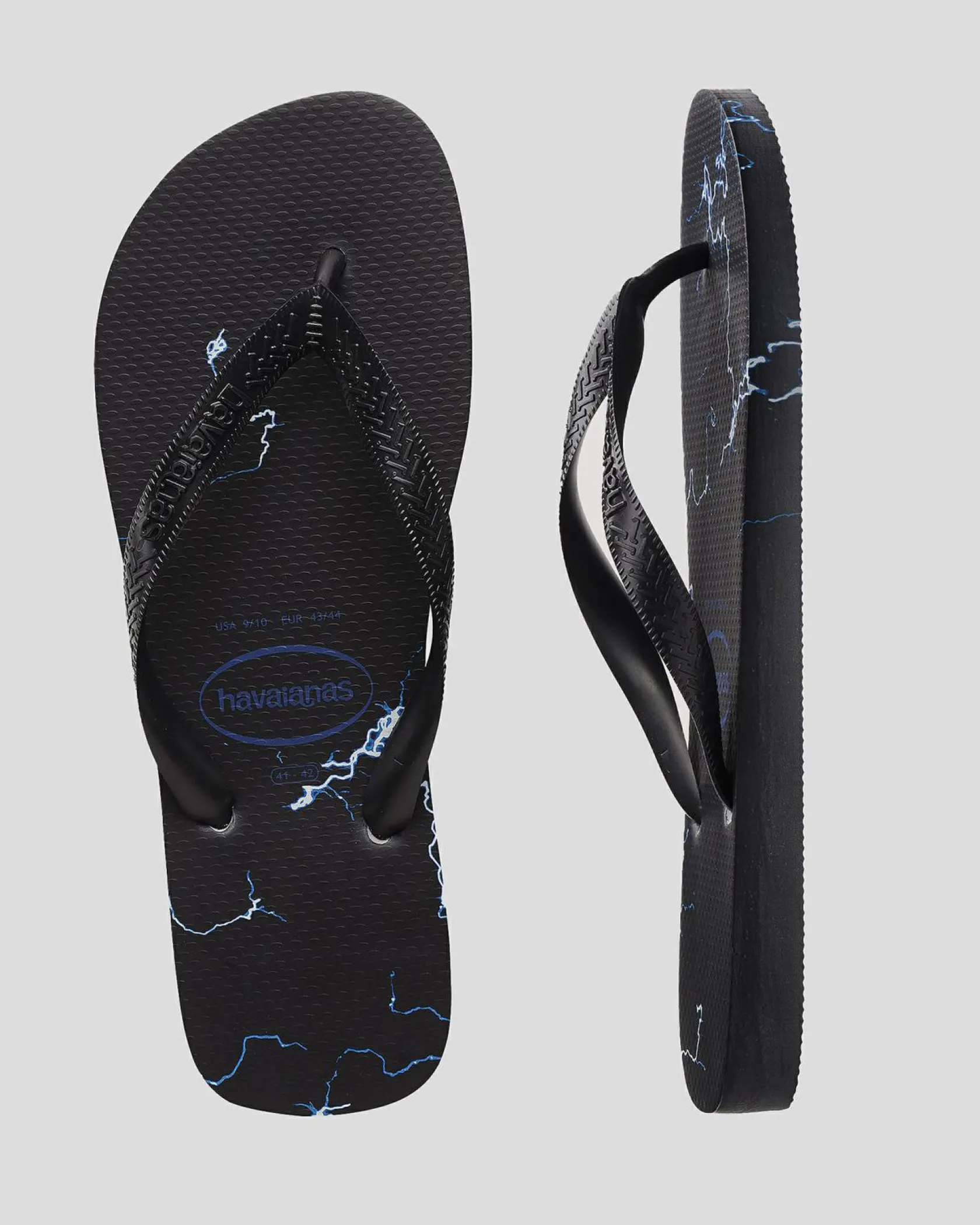 Havaianas Top Lightning Thongs Black/blue Outlet
