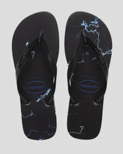 Havaianas Top Lightning Thongs Black/blue Outlet