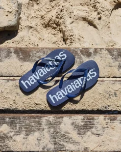 Havaianas Top Logo Thongs Navy Blue