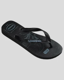 Havaianas Top Star Wars Darth Vader Thongs Black/black/blue Sale