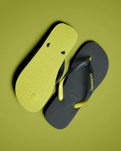 Havaianas Top Tred Thongs Black/green Sale