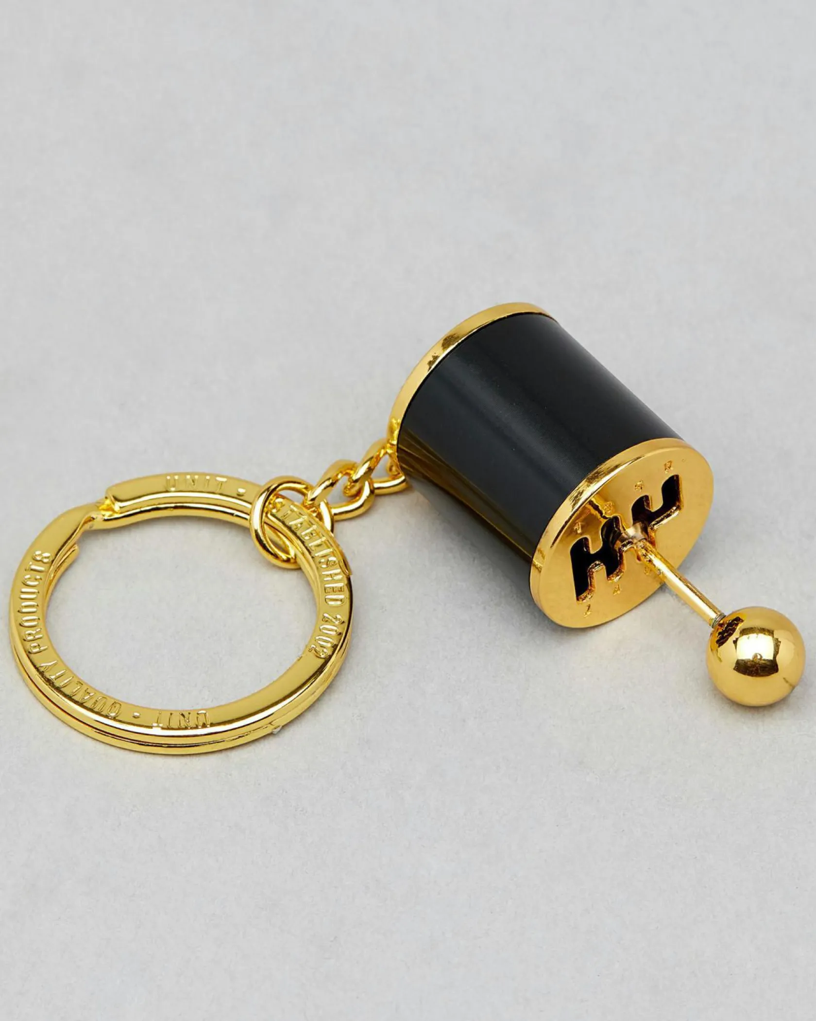 Unit Topgear Keyring Black Gold Hot