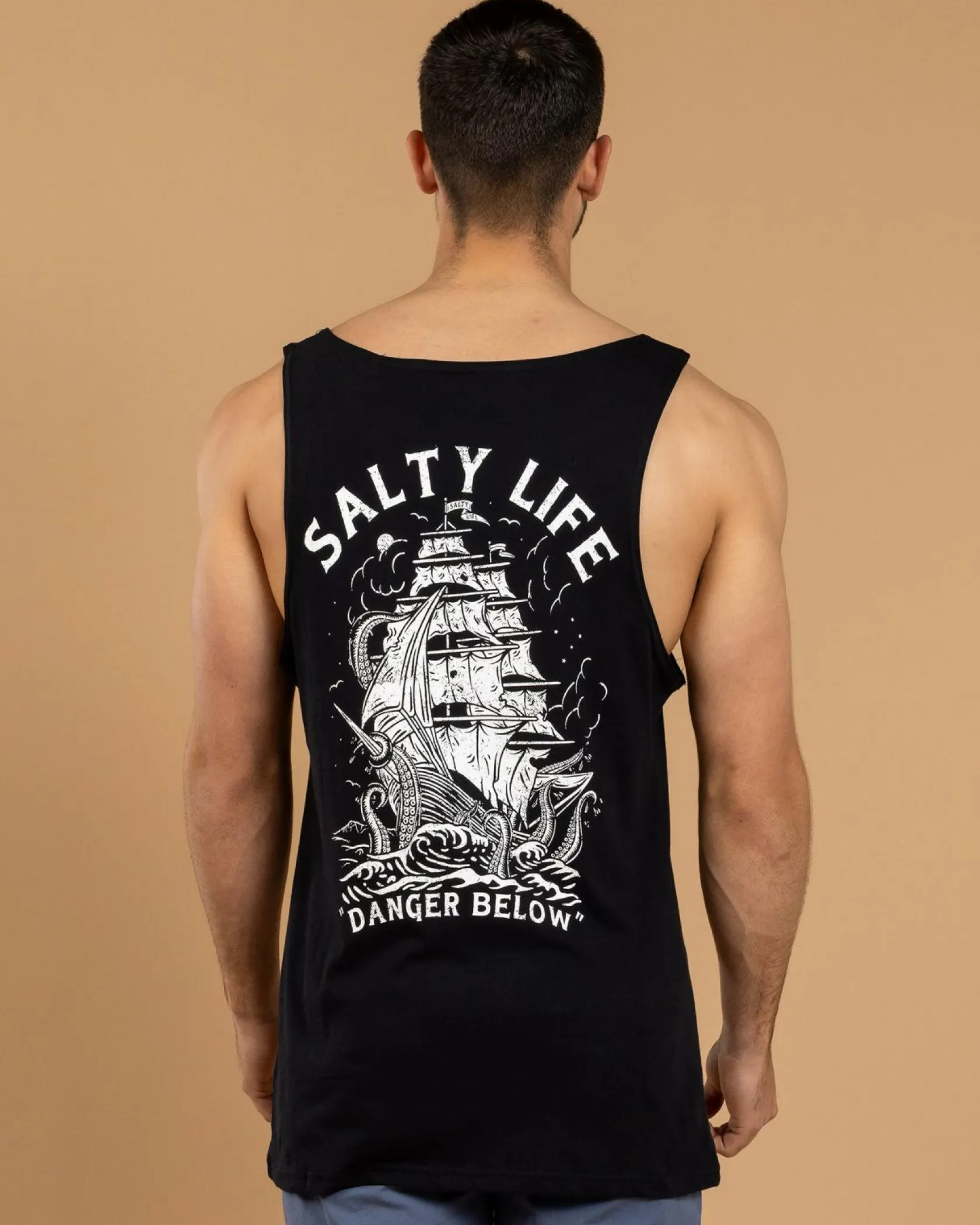 Salty Life Treacherous Sea Singlet Black Outlet