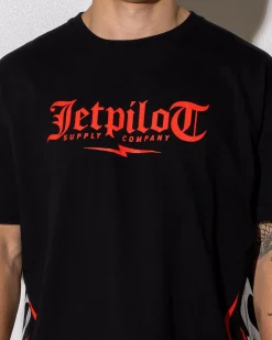 Jetpilot Tribal Heavy T-Shirt Black New