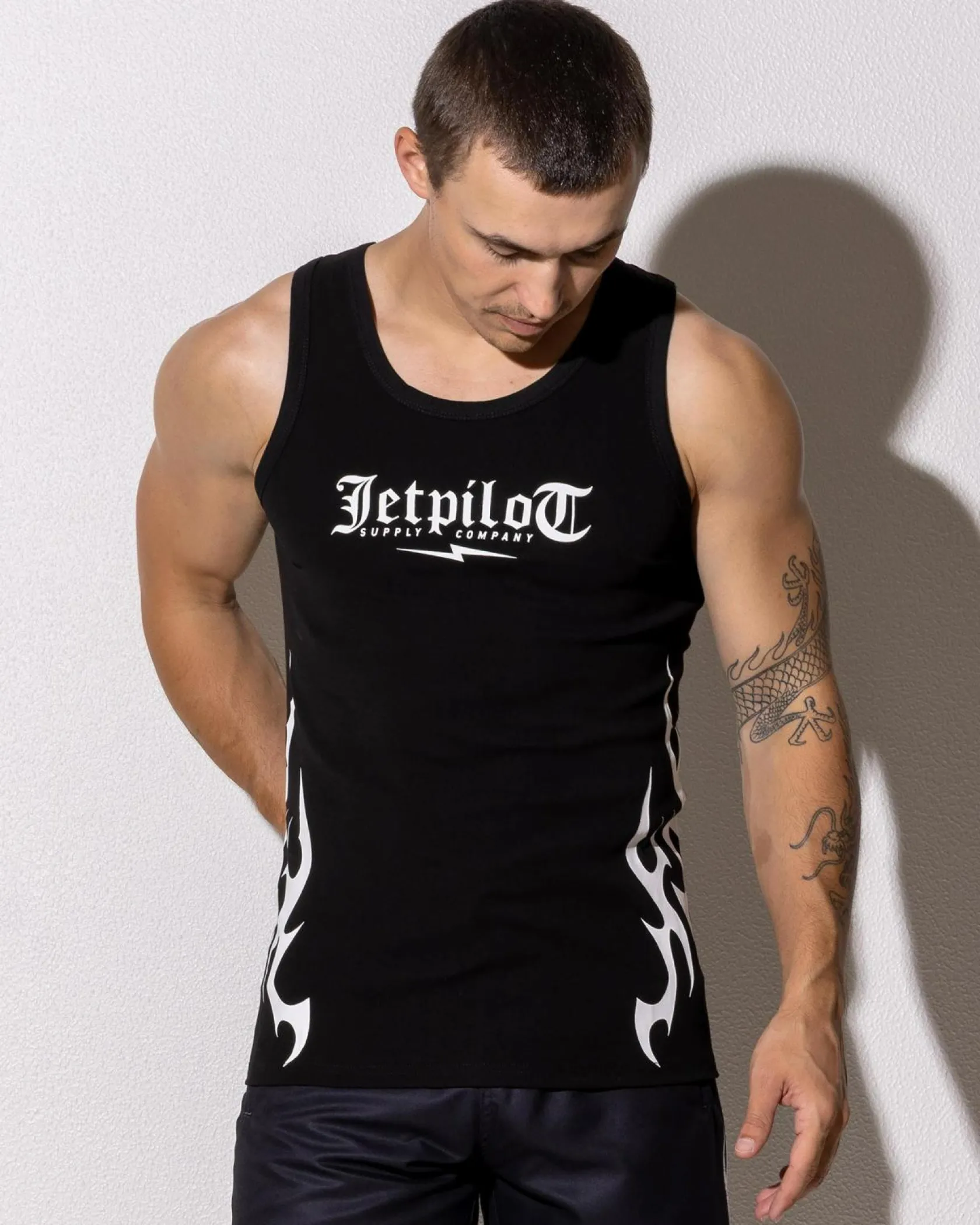 Jetpilot Tribal Singlet Black Outlet