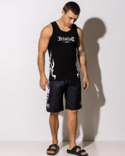 Jetpilot Tribal Singlet Black Outlet