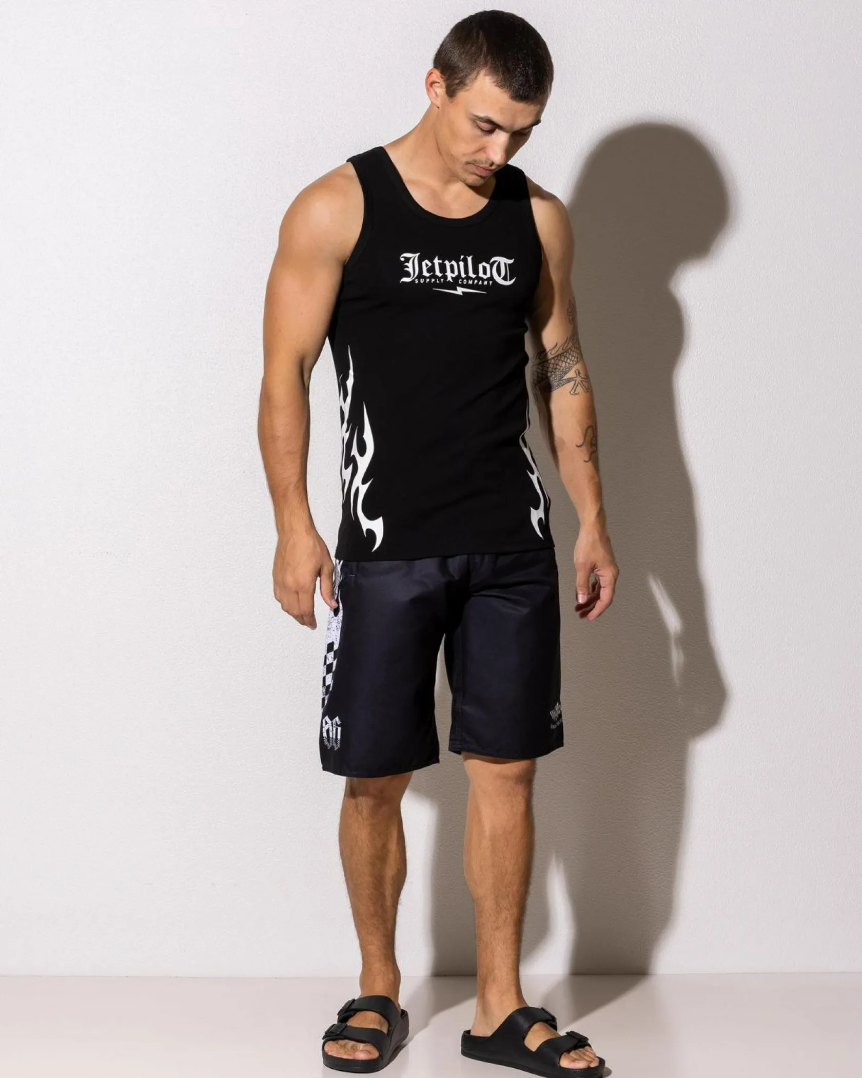 Jetpilot Tribal Singlet Black Outlet