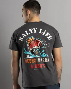 Salty Life Trifecta Short Sleeve Surf T-Shirt Charcoal Sale