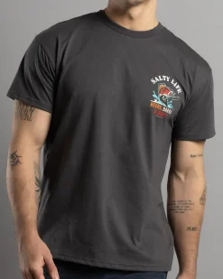 Salty Life Trifecta Short Sleeve Surf T-Shirt Charcoal Sale