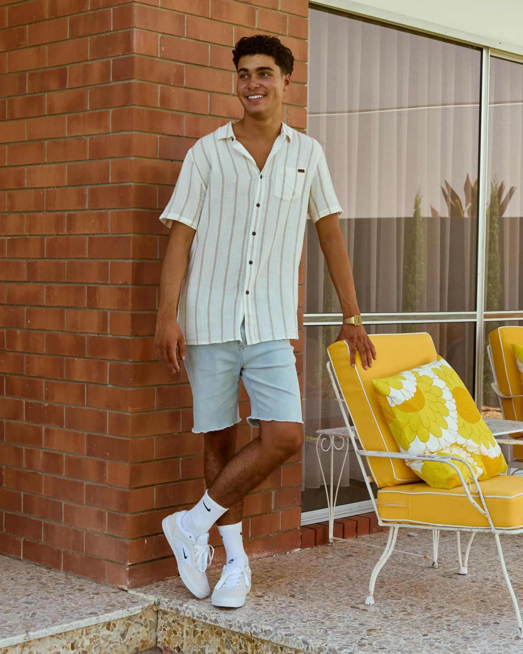 Skylark Trinity Short Sleeve Shirt White/tan Online