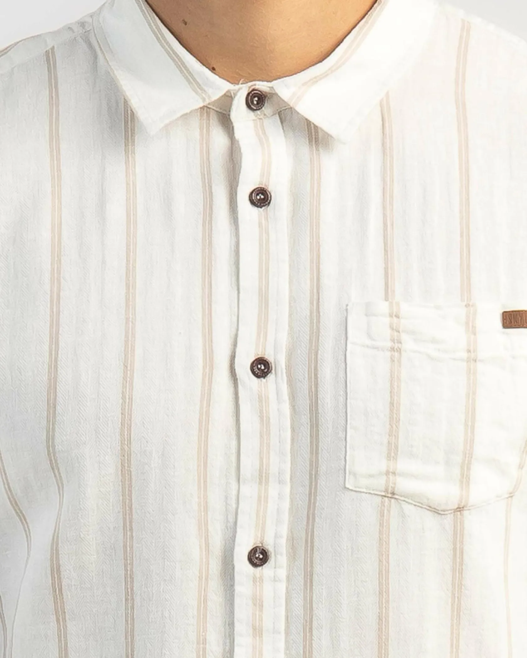 Skylark Trinity Short Sleeve Shirt White/tan Online