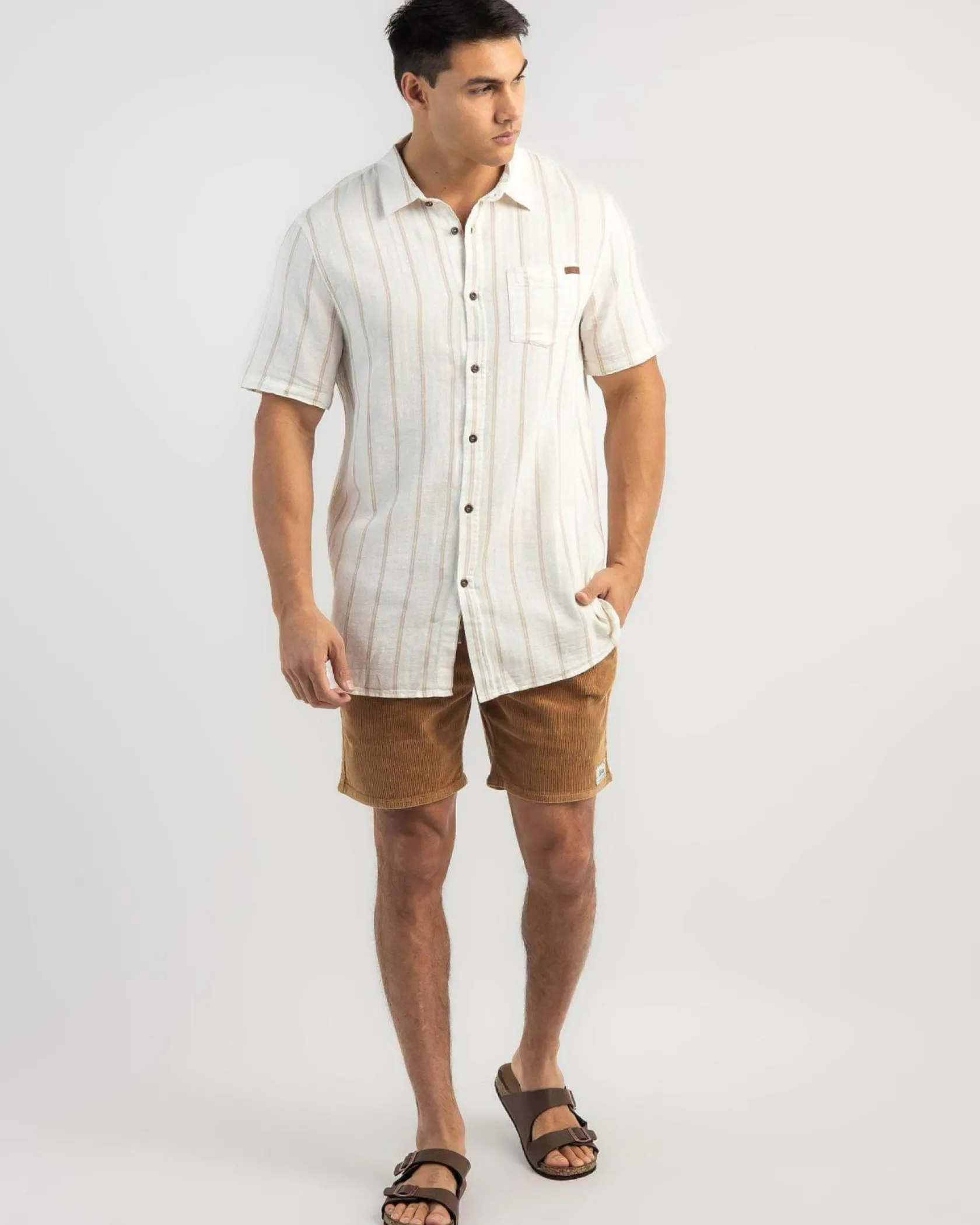 Skylark Trinity Short Sleeve Shirt White/tan Online