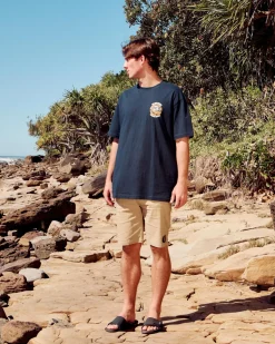 The Mad Hueys Tropic Caught Fk All T-Shirt Navy New