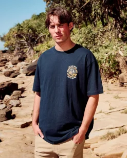 The Mad Hueys Tropic Caught Fk All T-Shirt Navy New