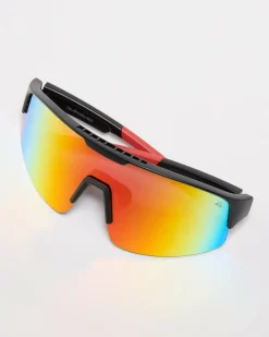 Quiksilver Tropic Tracker Sunglasses Black/red/red Orange Multi Mirror Online