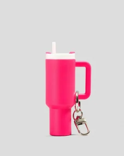 Get It Now Tumbler Cup Stash Keyring Pink