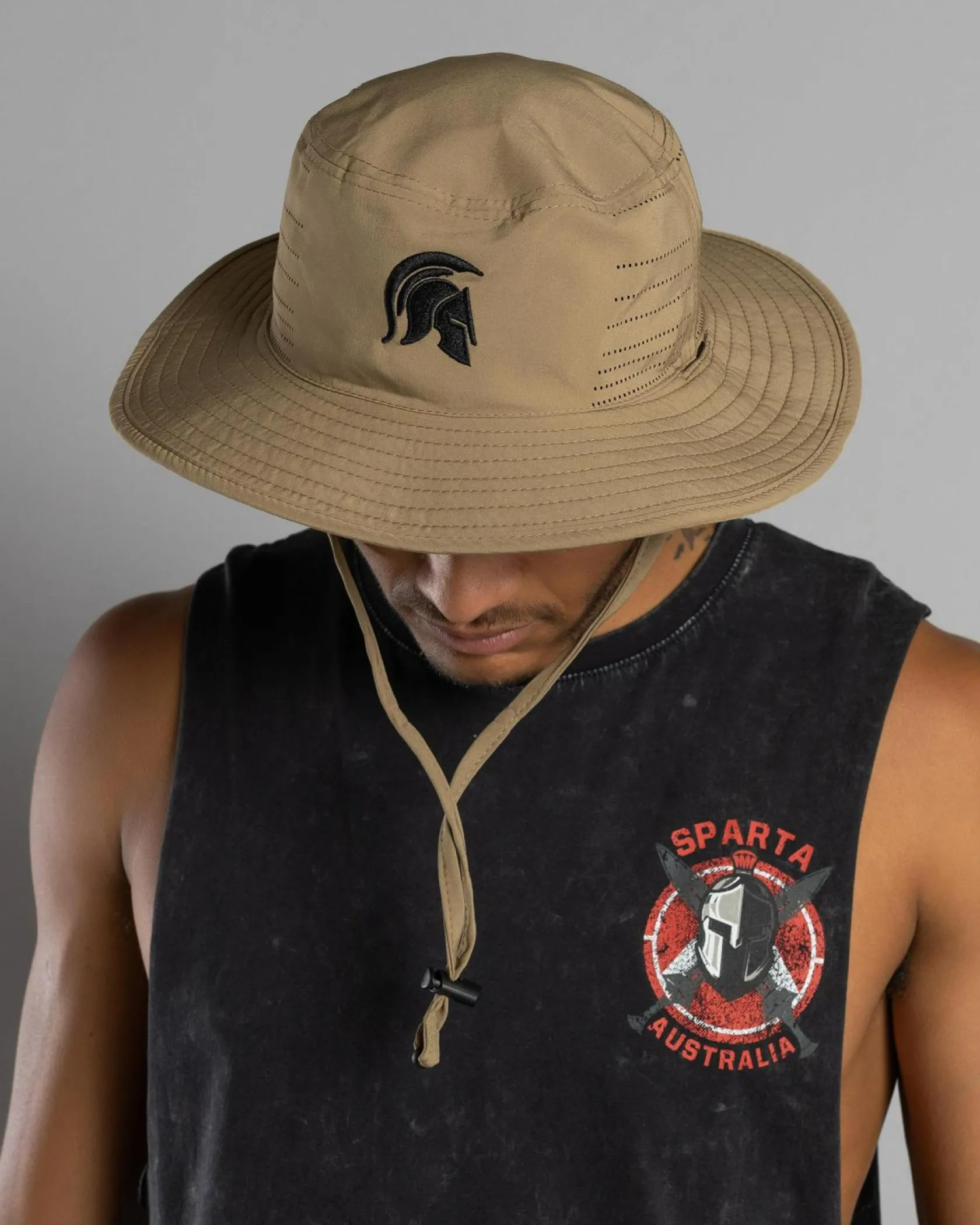 Sparta Ultramodern Wide Brim Hat Black/khaki Best