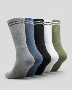 RVCA Union Socks 5 Pack Multi Hot