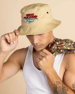 Great Northern Up Here Bucket Hat Tan Outlet