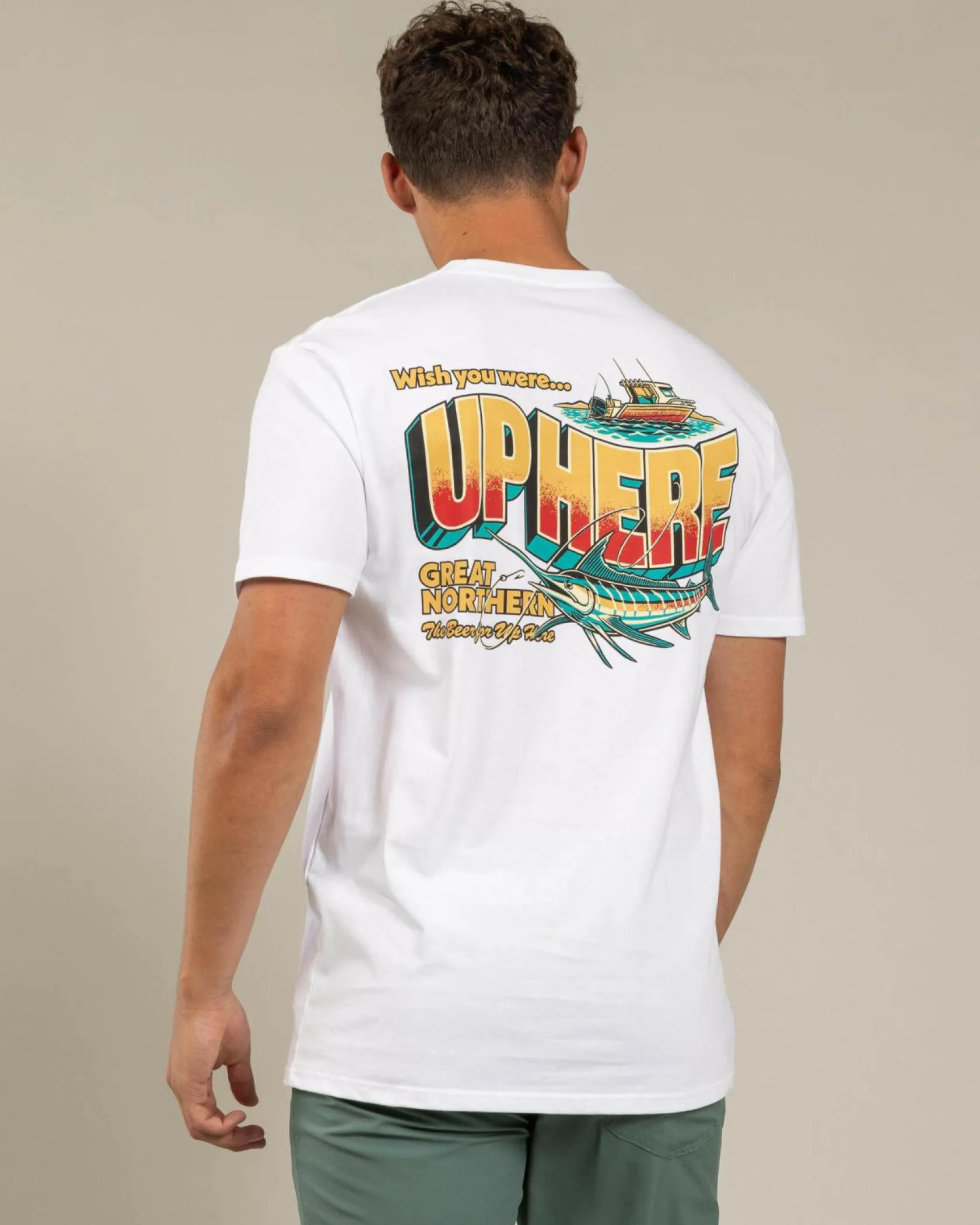 Great Northern Up Here T-Shirt White Clearance