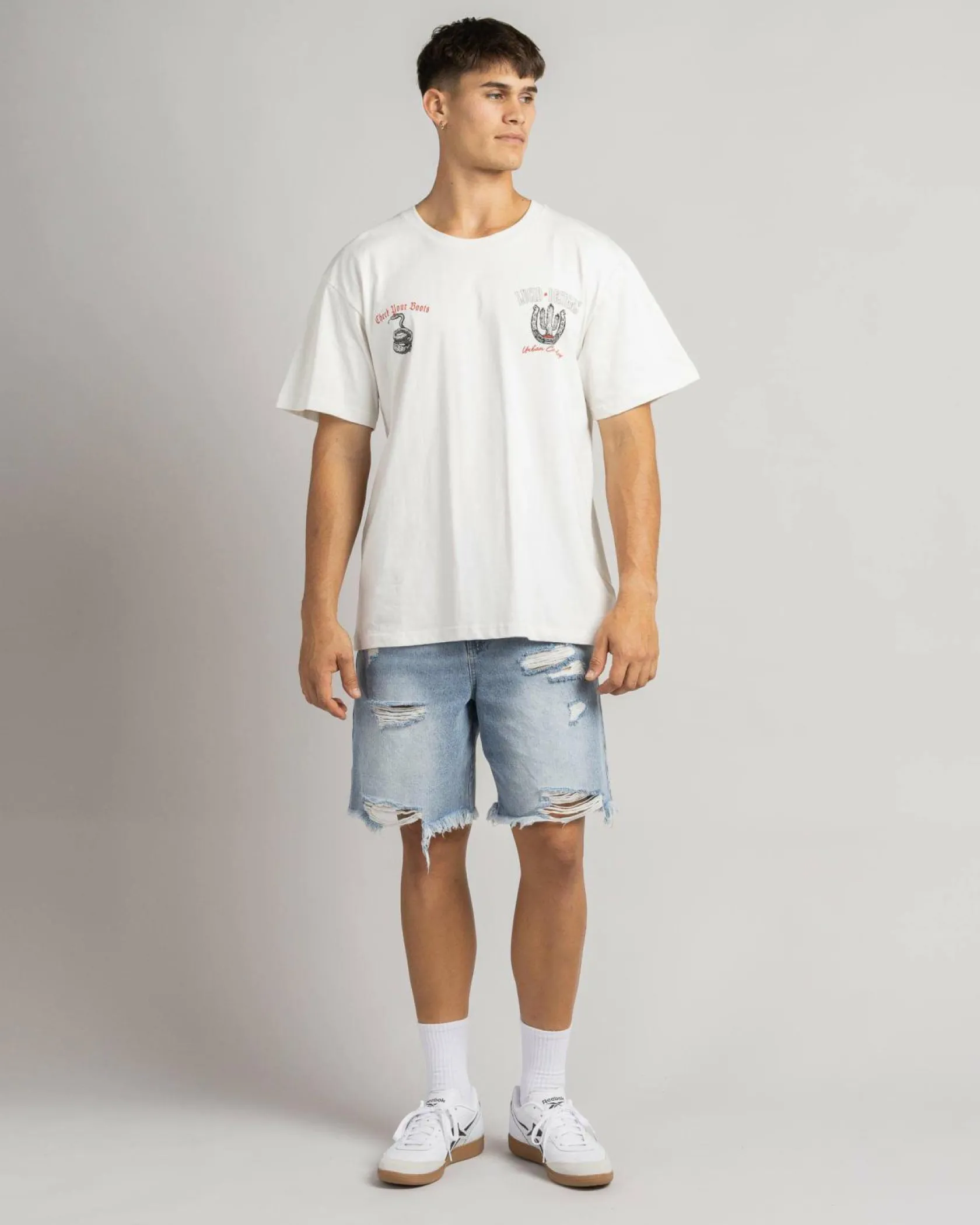 Lucid Urban Rodeo T-Shirt Cream Discount