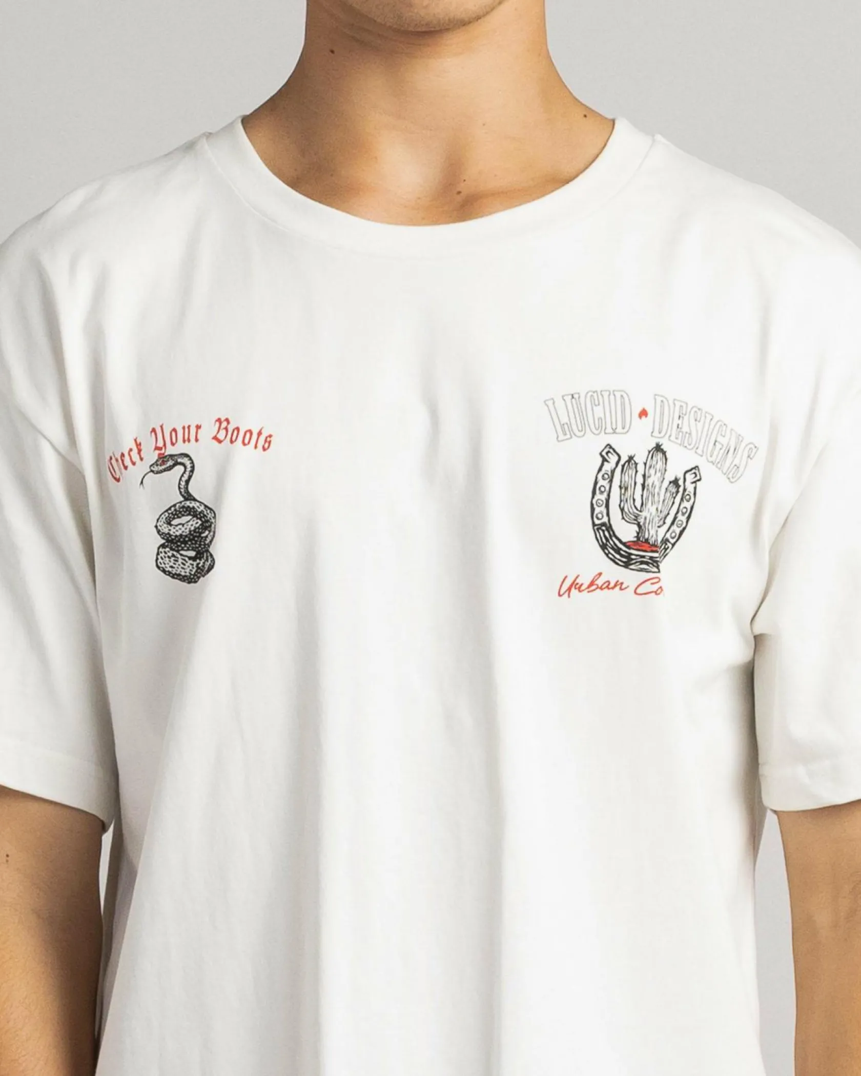 Lucid Urban Rodeo T-Shirt Cream Discount