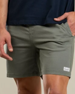 Lucid Urbane Elastic Waist Shorts Olive Sale