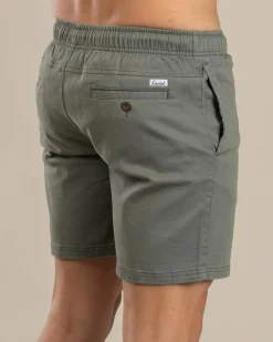 Lucid Urbane Elastic Waist Shorts Olive Sale