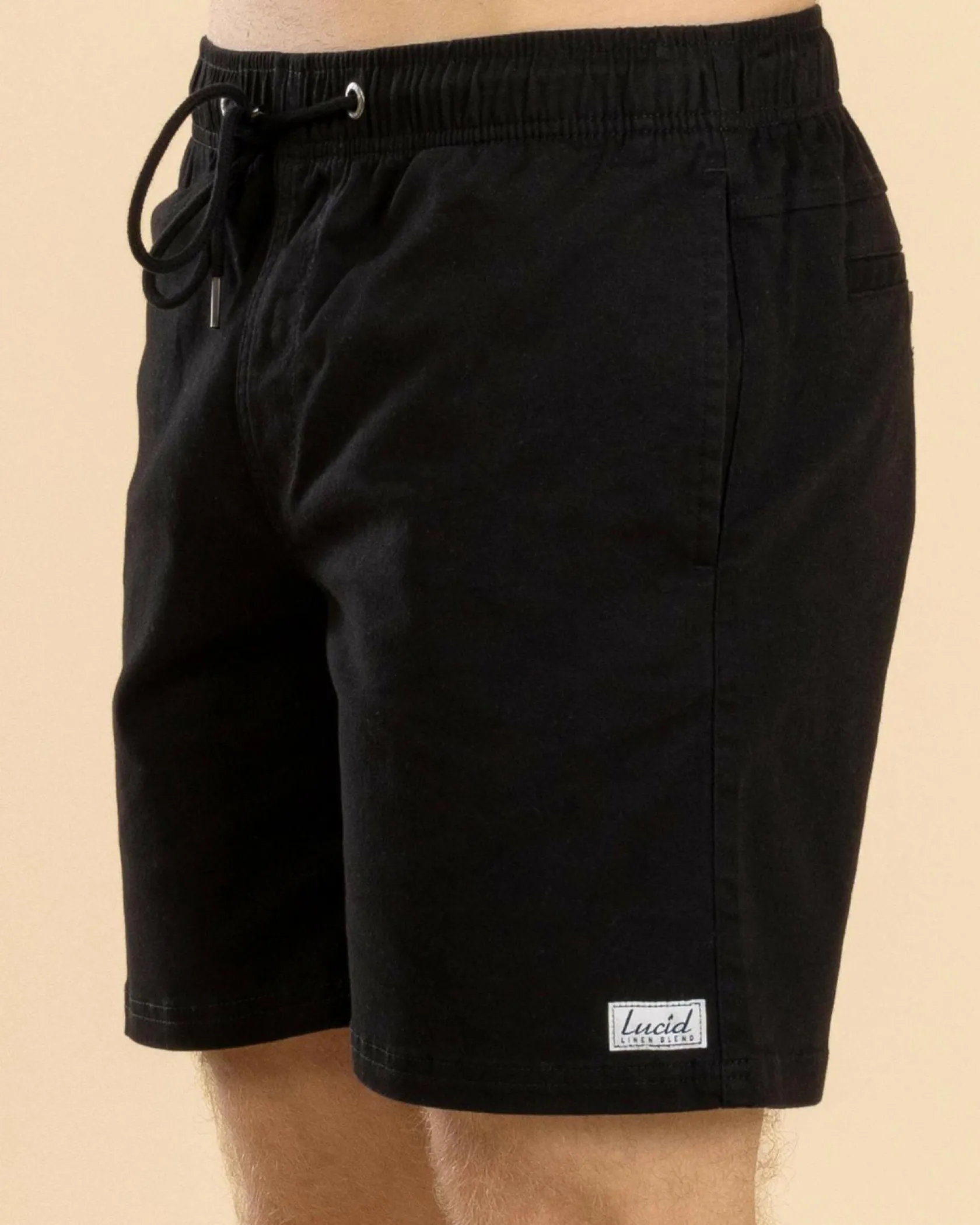 Lucid Urbane Elastic Waist Shorts Black Online