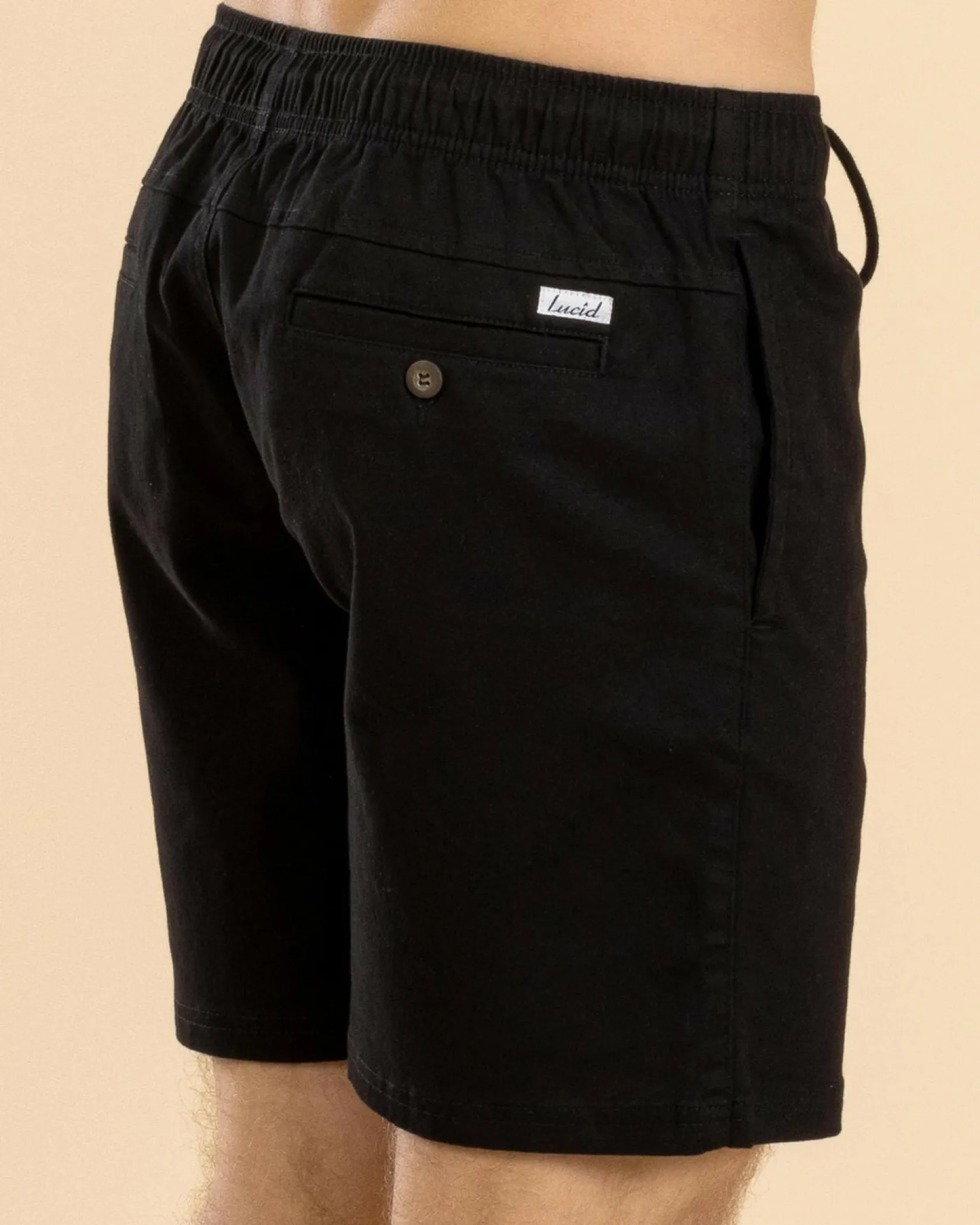Lucid Urbane Elastic Waist Shorts Black Online